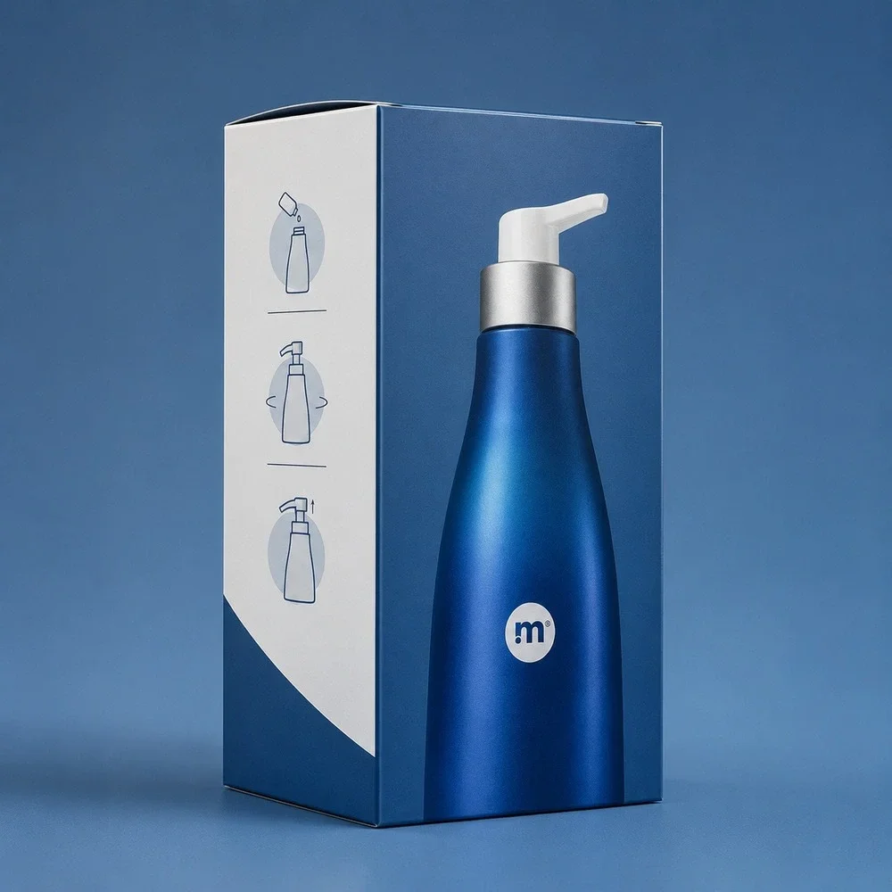 Method Hand Soap Bottle Unisex OS Blue NEW Reusable Aluminum Pump‎ Kit